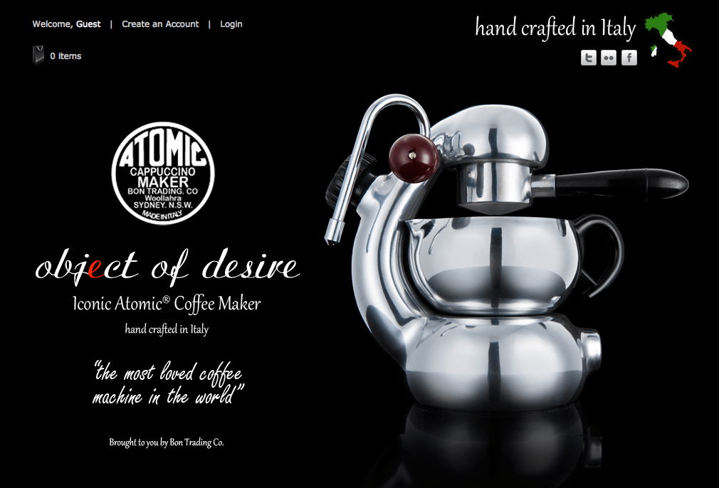 Az ausztrál Atomic webshop
