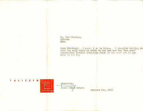 Blumberg Letter 10-4-55