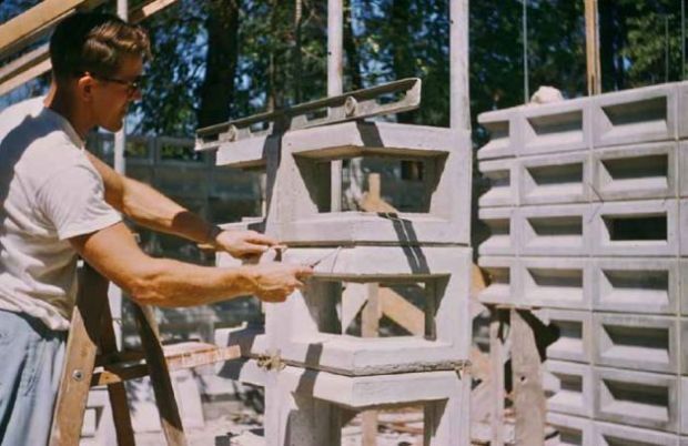 Construction photo of Tracy House