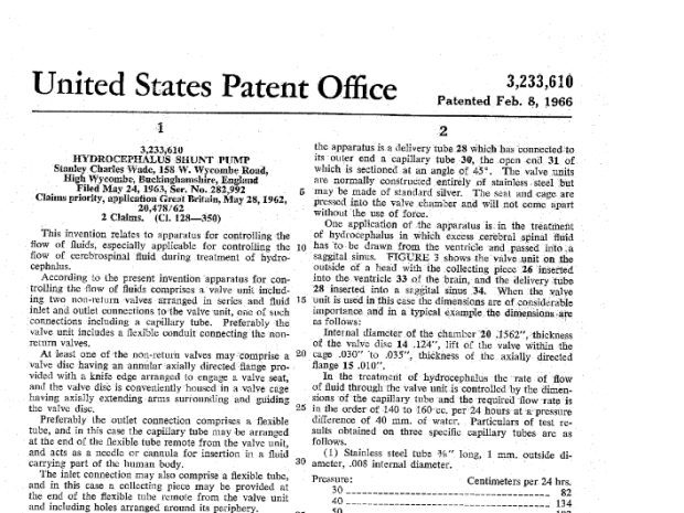 US patent of the WDT-shunt