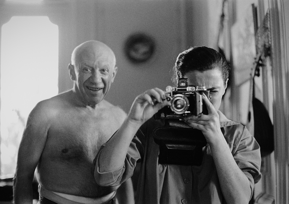 Pablo Picasso and Jacqueline Roque (Villa La Californie, 1957) by David Douglas Duncan