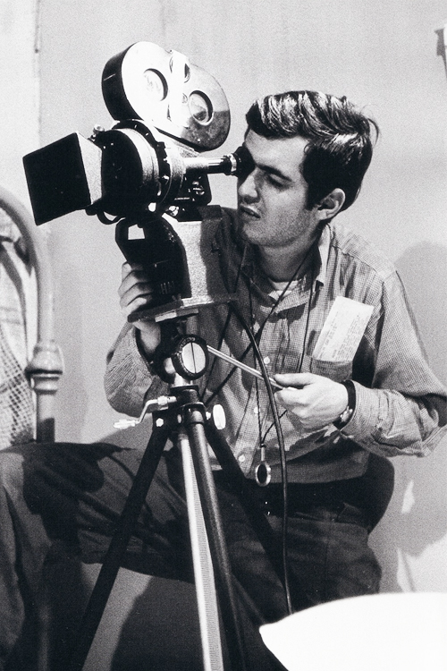 Stanley Kubrick shooting his second film, Killers Kiss, with an Arriflex 35 II A in 1954