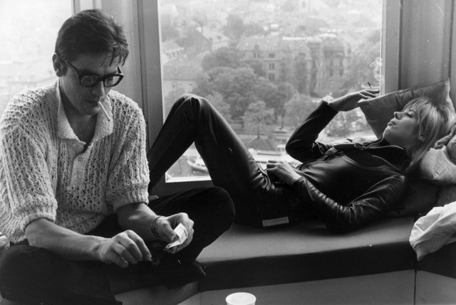 Alain Delon and Marianne Faithfull