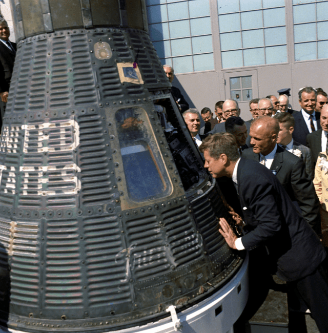 JFK with Space Capsule