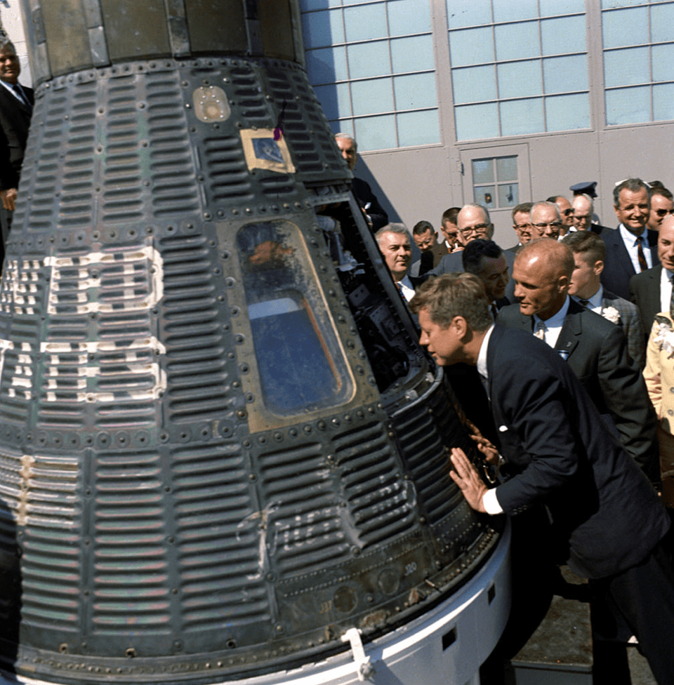 JFK with Space Capsule