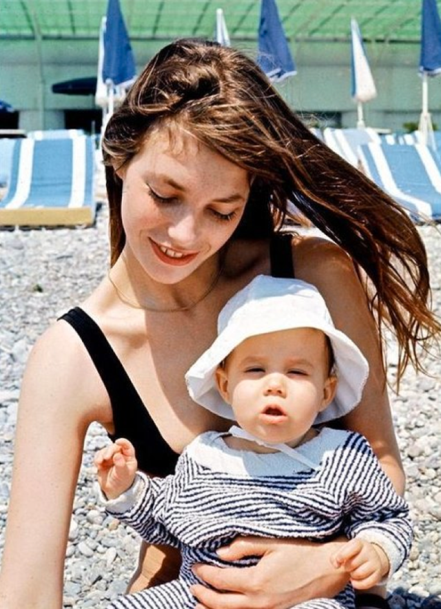 Jane Birkin with Charlotte Gainsbourg