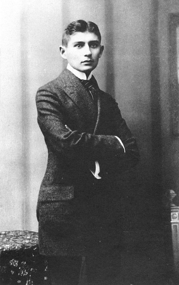 Franz Kafka at the age of 23 (photograph by Atelier Jacobi, 1906)
