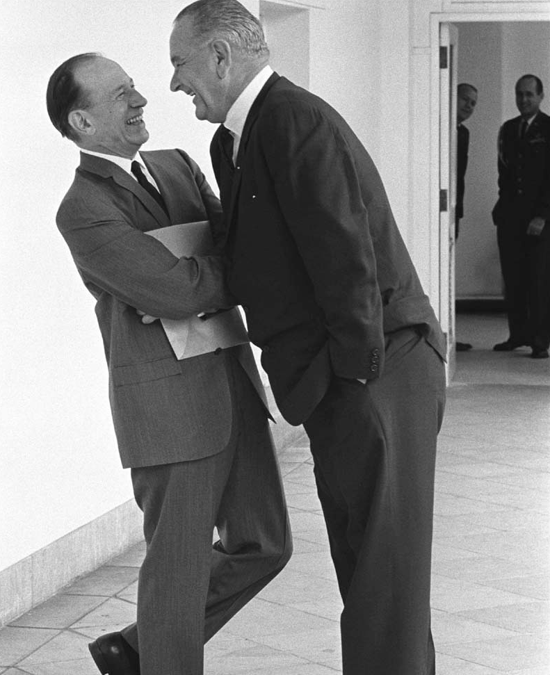 Lyndon Johnson with Abe Fortas
