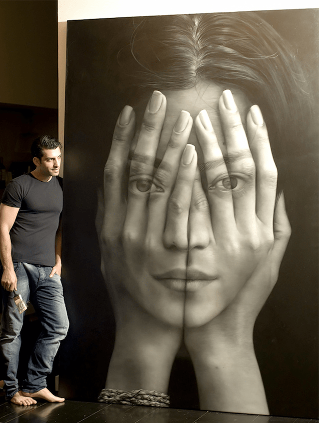Tigran Tsitoghdzyan, Mirror (2012), 254×178 cm, oil on canvas