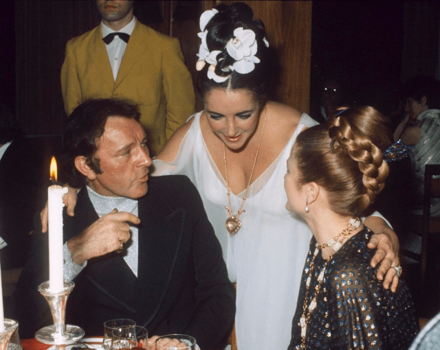 Princess Grace with Elizabeth Taylor and Richard Burton