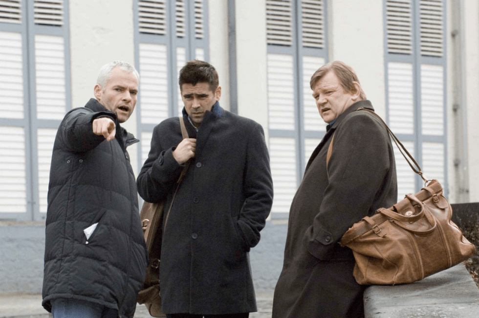 Martin McDonagh with Colin Farrell and Brendan Gleeson