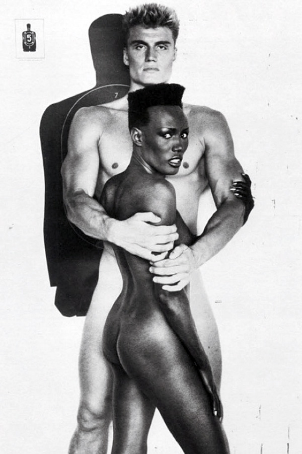 Grace Jones with Dolph Lundgren