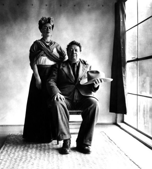 Frida Kahlo with Diego Rivera