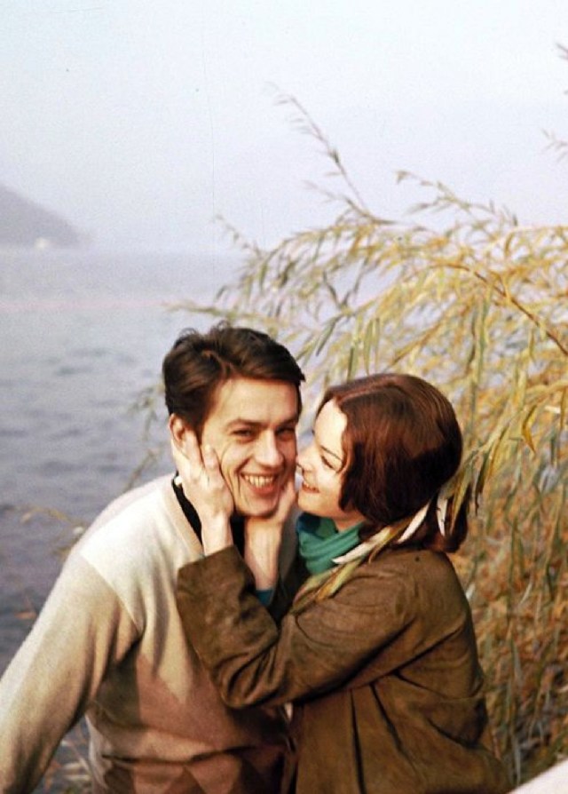 Romy Schneider and Alain Delon