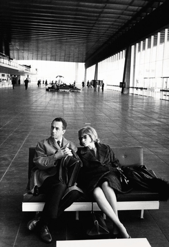 Monica Vitti with Michelangelo Antonioni