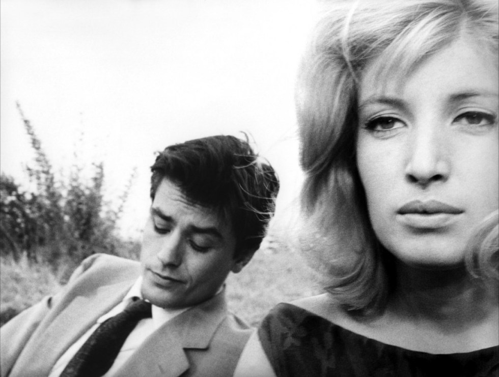 Monica Vitti with Alain Delon