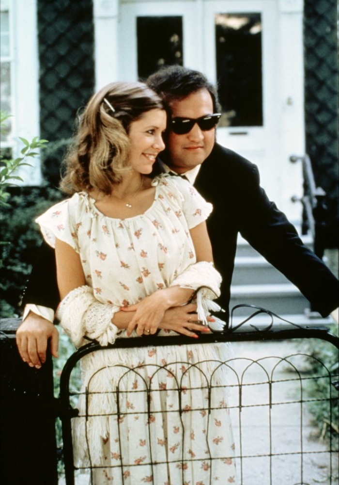 John Belushi and Carrie Fisher